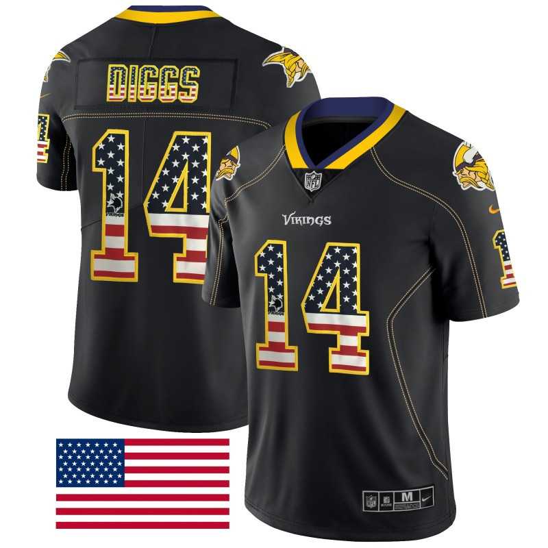 Nike Vikings 14 Stefon Diggs Black USA Flag Fashion Limited Jersey Dyin,We sell and wholesale Nike Vikings 14 Stefon Diggs Black USA Flag Fashion Limited Jersey Dyin on line form chian!